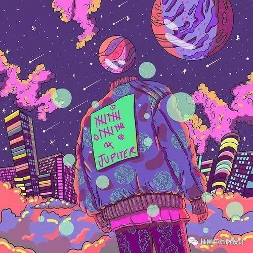 插画丨少女心爆棚的粉紫色系插画,像被施了魔法万物皆可甜