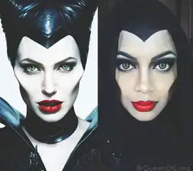 女化妆师cosplay迪士尼卡通人物以假乱真