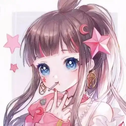 红色系列女生头像动漫古