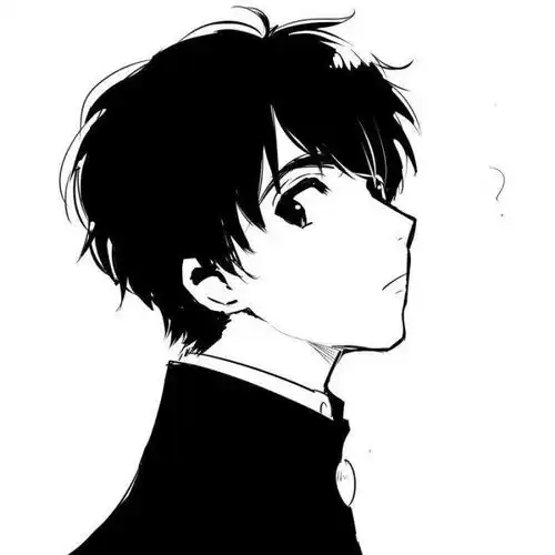 黑白漫画风动漫情头值得保存