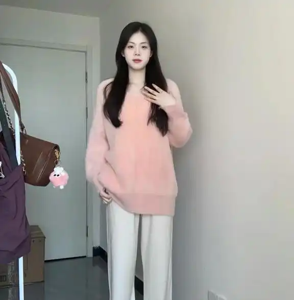 毛衣阔腿裤,温柔又高级