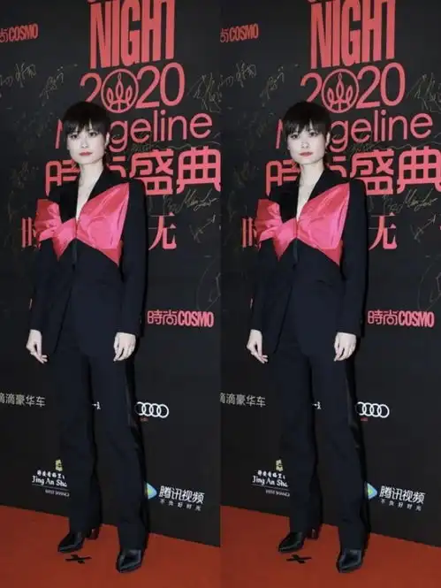 李宇春越来越有女人味了,穿西装还配个大蝴蝶结,生图看着好显白