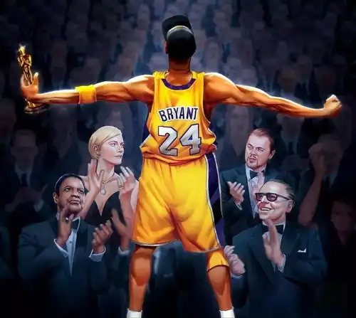 科比的梦想诗画,只可惜拿了奥斯卡亲爱的篮球