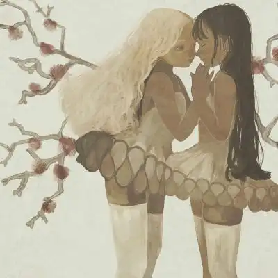 江孑复古色卡通可爱少女插画日卡通动漫头像我要个性网