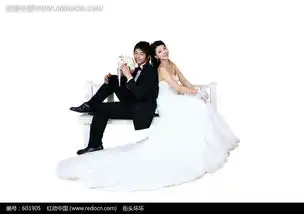 背靠背坐在椅子上婚纱情侣psd分层图片素材