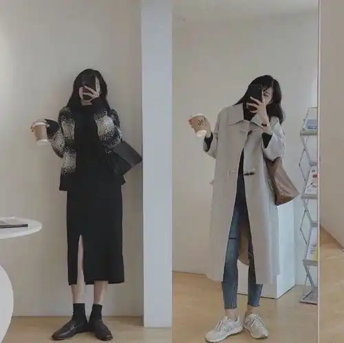 冬天适合穿深色系衣服搭配,显瘦又有气质,你值得拥有