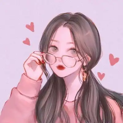 粉色系动漫女生头像心情不好,就去看海