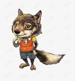 手绘卡通狼素材图片免费下载高清卡通手绘png千库网图片编号6850036