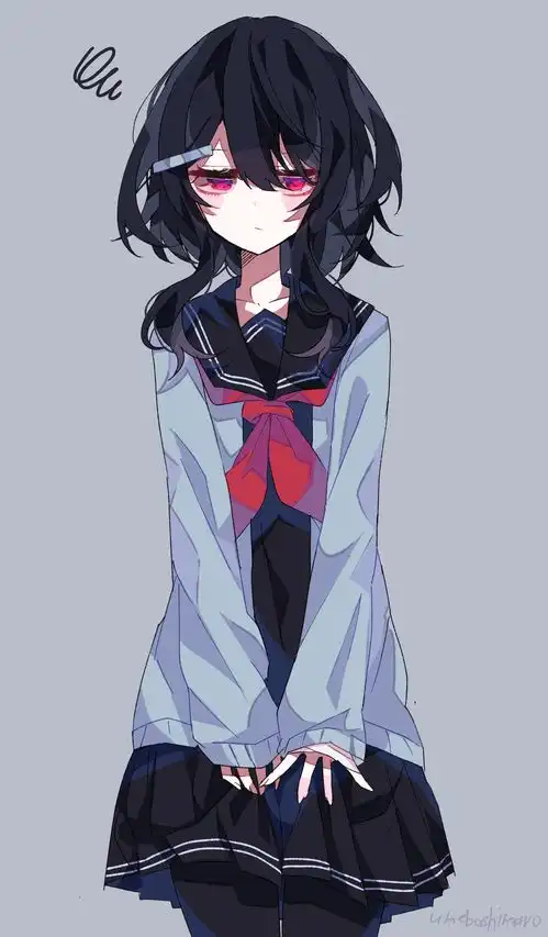 卡通头像丧系伤感女头插