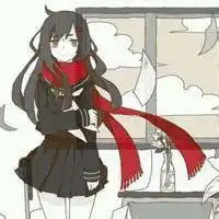 带红围巾的女孩头像微信头像图片大全