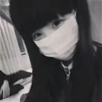 黑白头像闺密带口罩