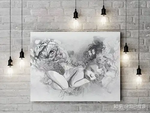 怎么用ps制作手绘黑白水墨插画效果