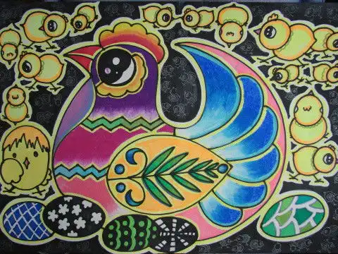插画手绘素材彩铅卡通水粉蜡笔