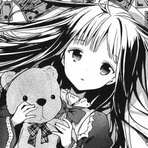 伤感动漫女头︱丧系黑白动漫女生头像