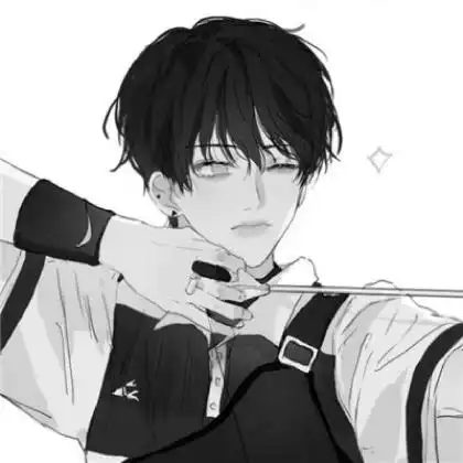 女生头像黑色系高冷动漫