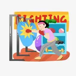 健身锻炼拳击的小女孩图片素材其他格式下载动漫人物大全