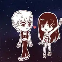 怦然心动的情侣头像卡通娃娃版2人在一起的,很萌,很可爱