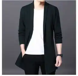 汤河之家秋冬新款男式针织开衫男士毛衣外套羊毛衫简约潮品c