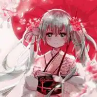 二次元少女头像梦幻紫色