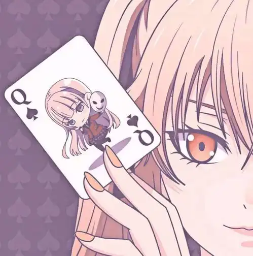 动漫高冷女头紫色头发