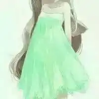 裙子颜色不同的闺蜜头像头像四人四张动漫