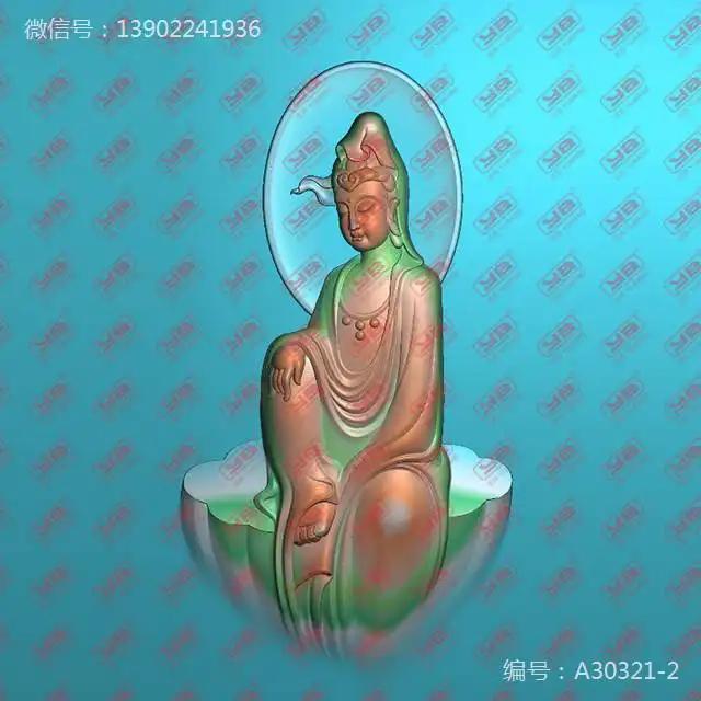 唯美飘逸的自在观音,翡翠雕刻中不可缺少的素材