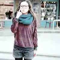 围巾女生头像高清好看的戴围巾女生头像图片