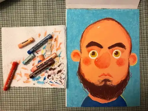 头像女生油画棒吧系列图