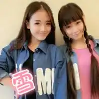 qq姐妹头像带字一左一右带有雪和倩字的