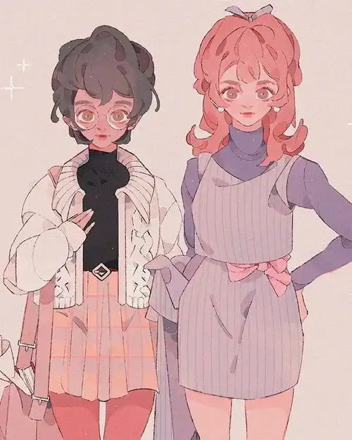 动漫人物插画师hailey甜甜的画风,少女心爆棚