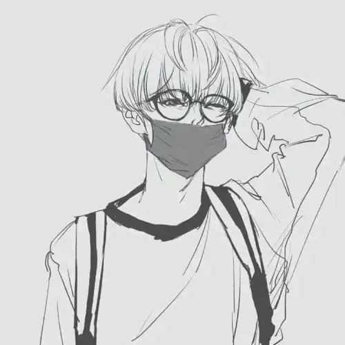 动漫男含眼镜男