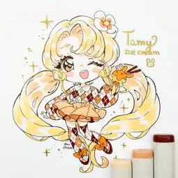 元气十足的萌系美少女,马克笔下的二次元世界