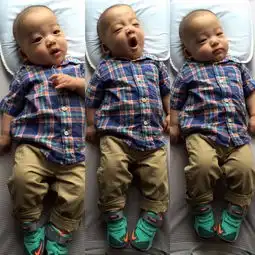 基因强大范玮琪儿子出生4个月已是9个月婴儿体型