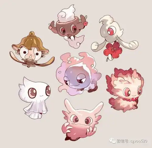 插画师超萌系精灵概设作品,来自画师