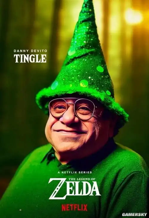 玩家恶搞塞尔达真人电影海报男女主角不是黑人