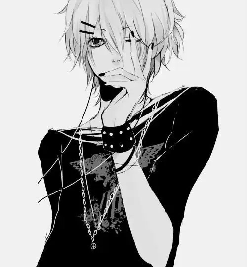 简洁的黑白动漫头像,标准简洁黑白动漫