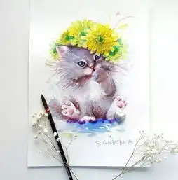 让你瞬间爱上的萌物水彩绘画