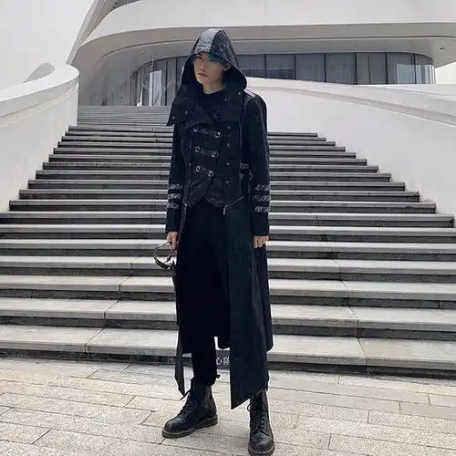 暗黑系绅士风衣