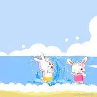 可爱贝小兔卡通头像,小兔子萌萌哒,乐呵呵