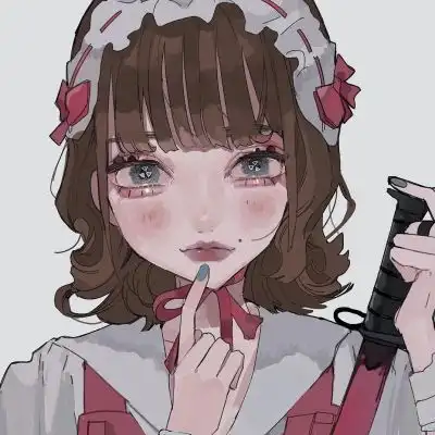 高冷韩国插画女生头像系