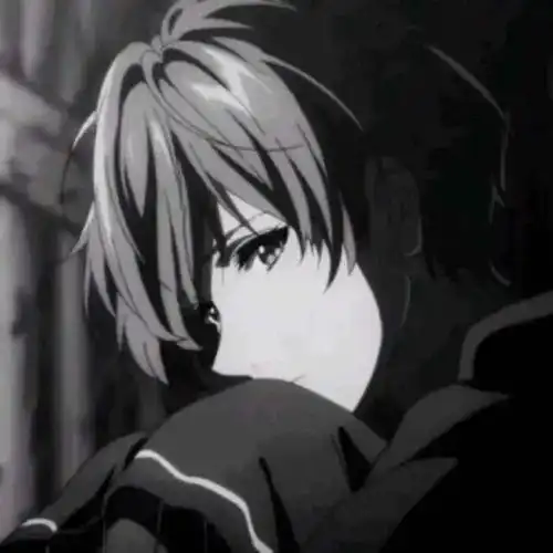 动漫男头像黑色