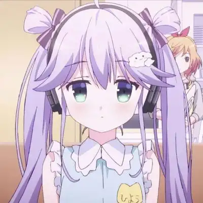 女生头像动漫紫色头发