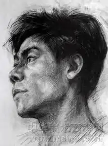 男青年素描头像帽男青年素描头像