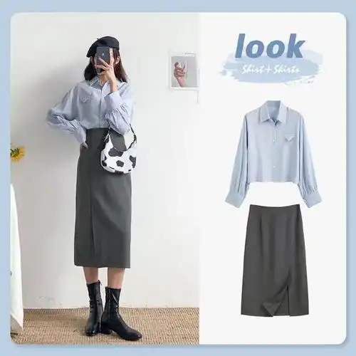 谁说蓝色不少女蓝色系穿搭,超能打破秋冬沉闷,治愈又清新