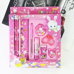 儿童卡通创意文具套装小学生盒装九件套文具礼品幼儿园开学送礼物mc