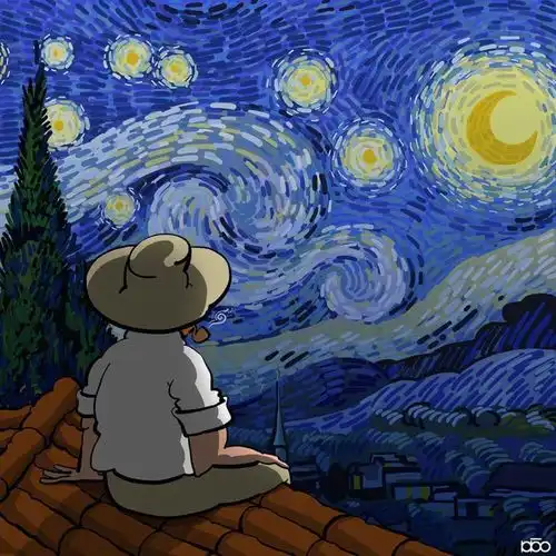 梵高系列插画二