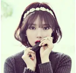 橙色系短发女生头像栗色