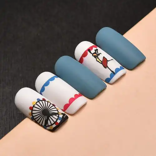 简约时尚美甲拍摄日系经典姜黄色美甲拍摄作品