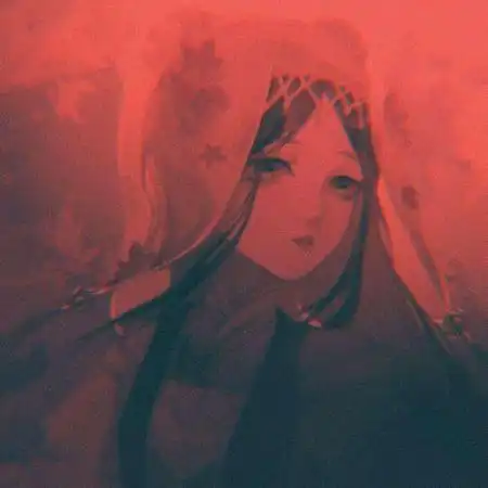 红色系卡通女生头像,手绘出的这种风格绝对经典