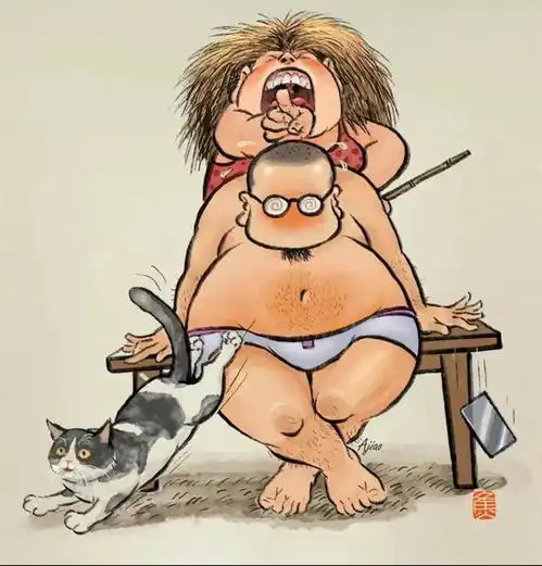 用幽默的漫画记录了中年男人的生活写实,真实不失真理